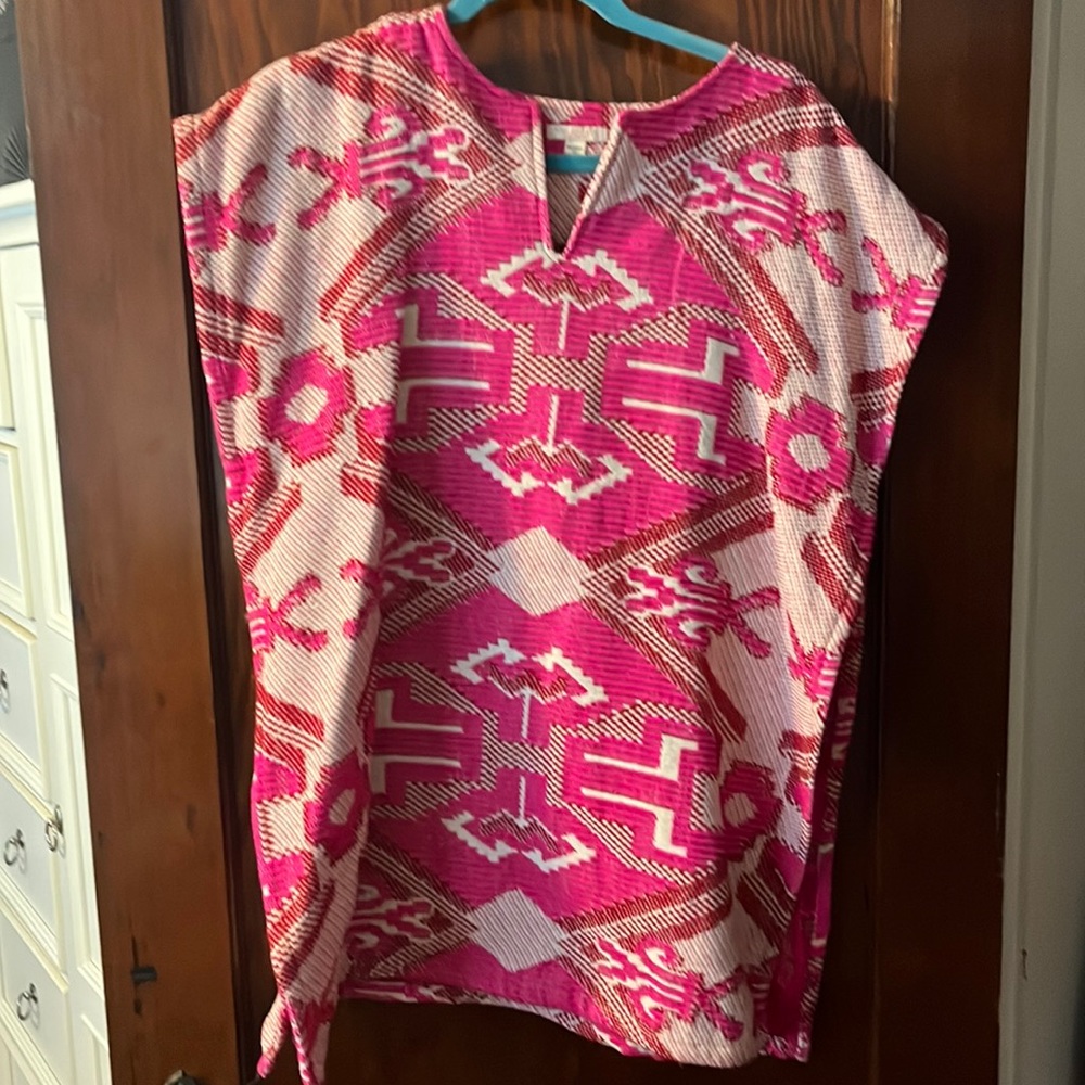 EUC Pink Woven Poncho